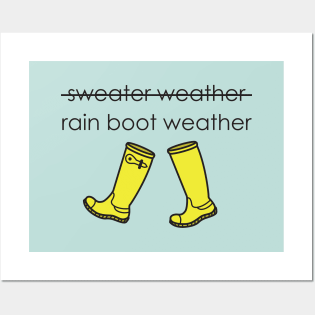 Rain Boot Weather Wall Art by CloudWalkerDesigns